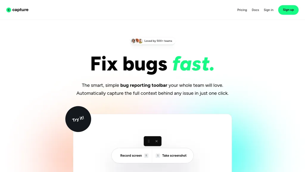 Capture.dev AI tool screenshot