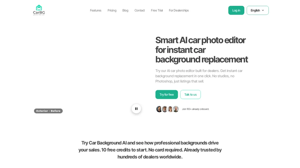 CarBackground AI AI tool screenshot