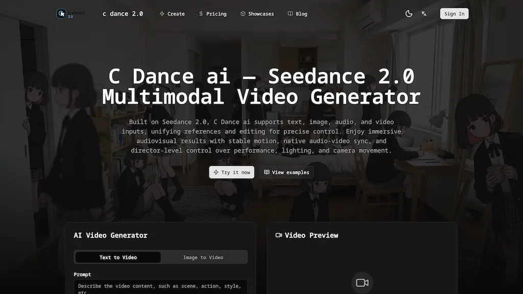 C Dance AI AI tool screenshot