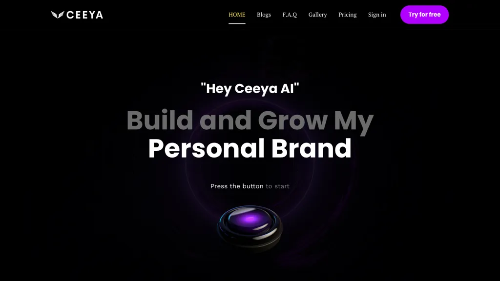 Ceeya AI website