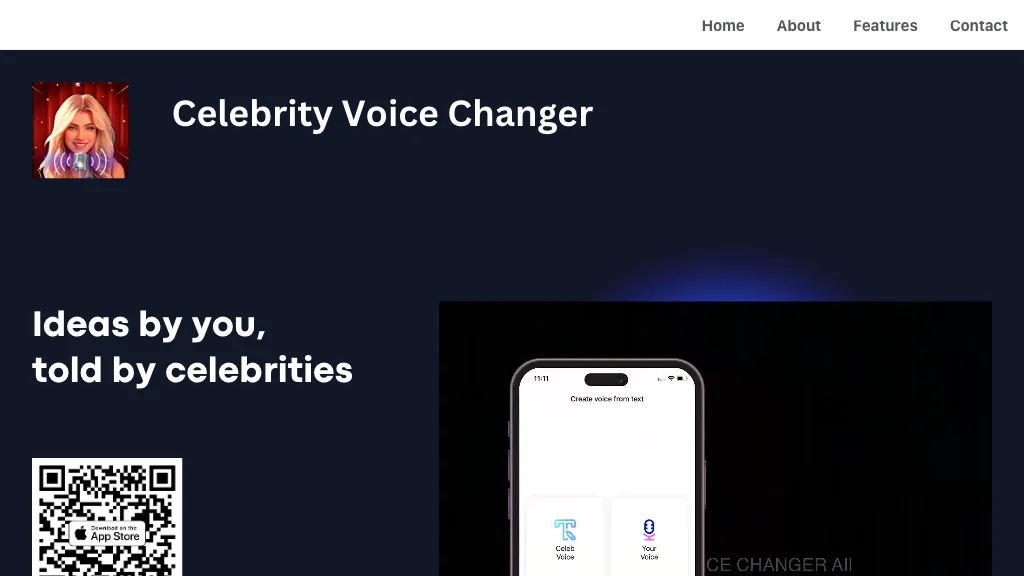 Celebrity Voice Changer AI website