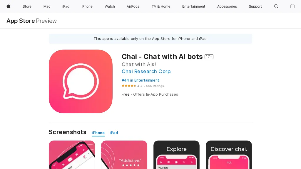 Chai.APP website