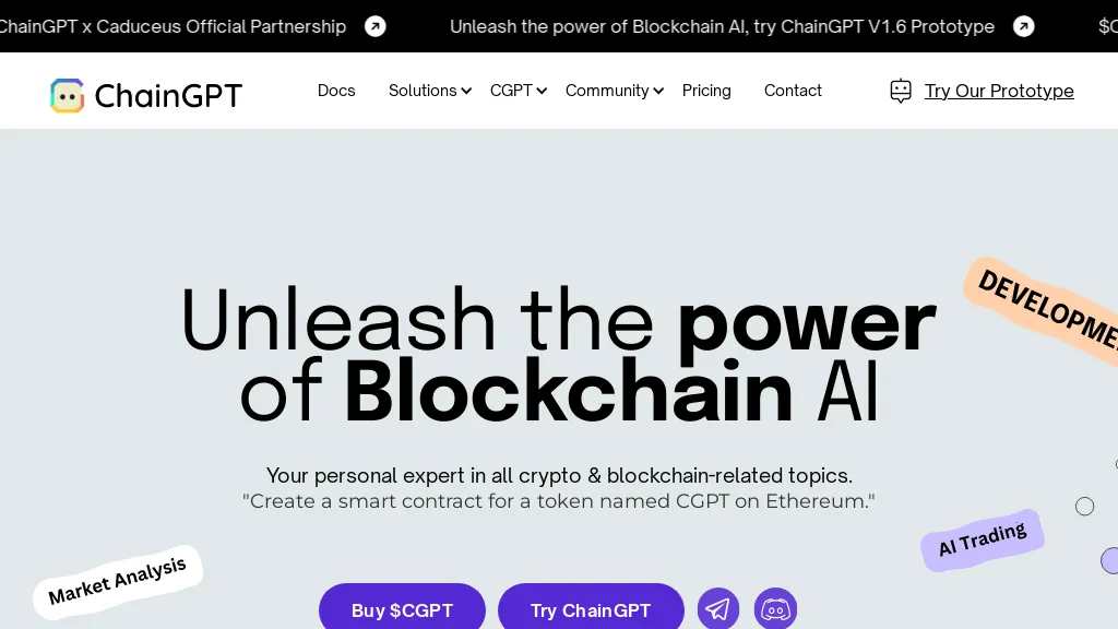 ChainGPT website