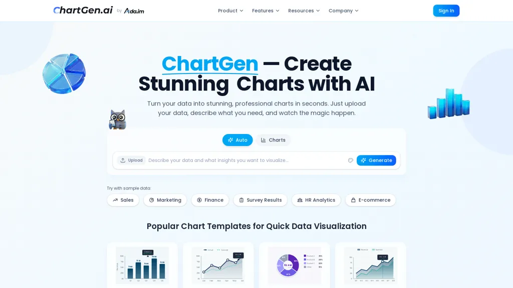 ChartGen.ai AI tool screenshot