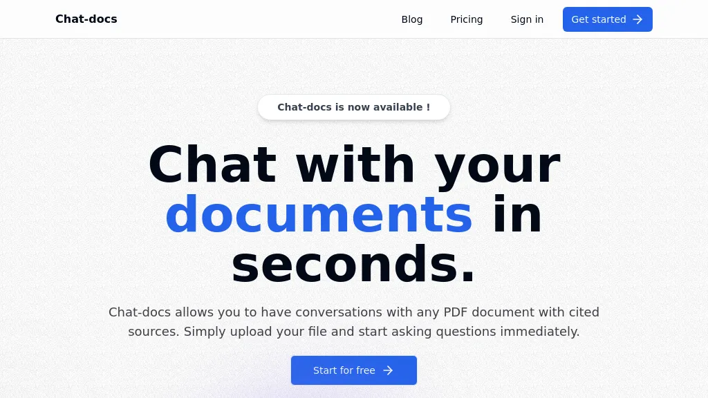 Chat-docs AI website