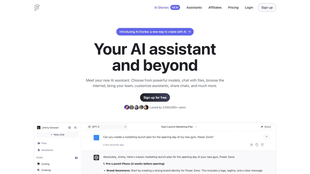 Chat Forefront AI website