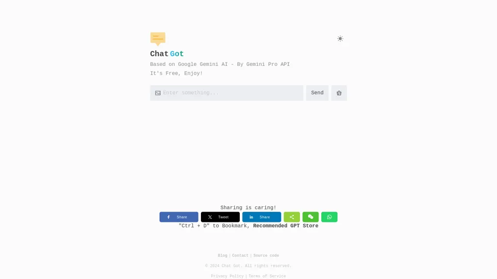 Chat Gemini website