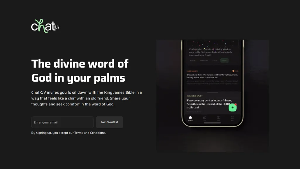 Chat KJV AI tool screenshot