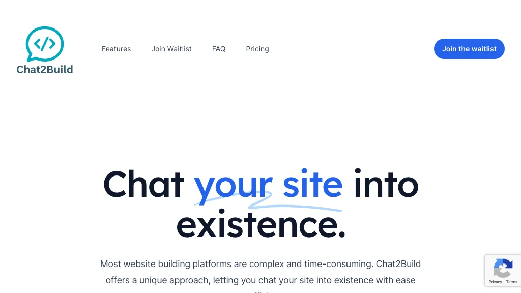 Chat2Build website