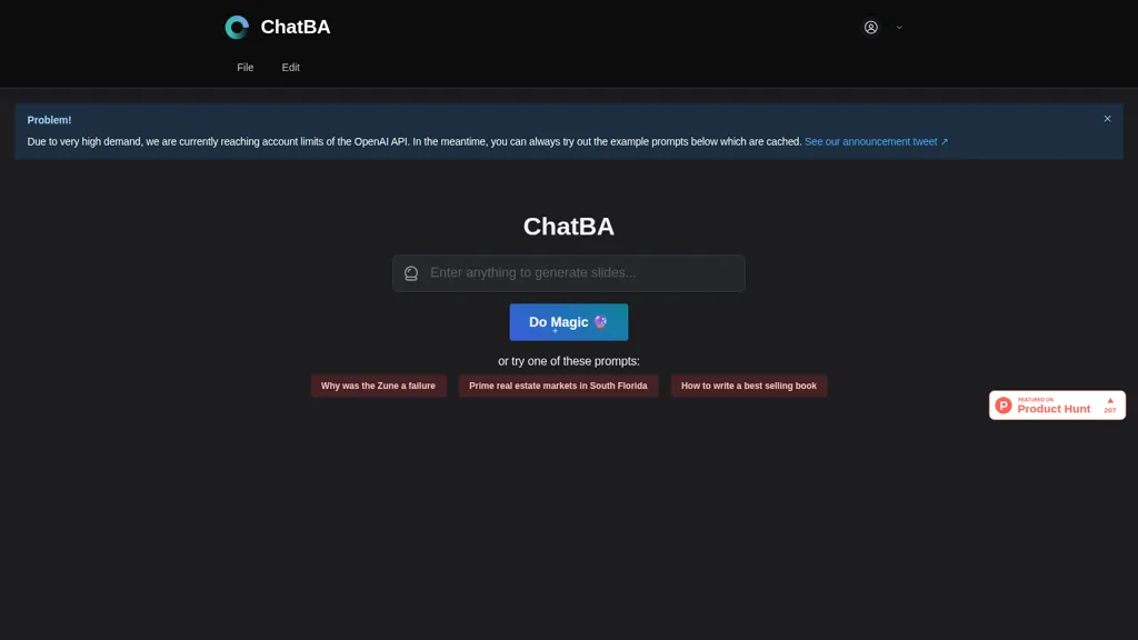 chatba.com AI tool screenshot