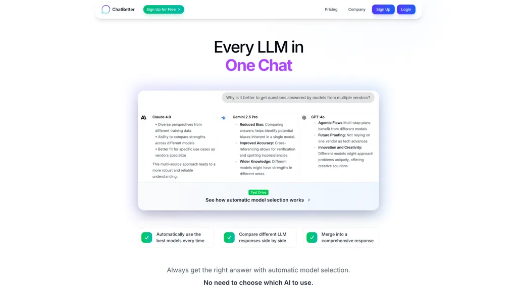 ChatBetter AI tool screenshot