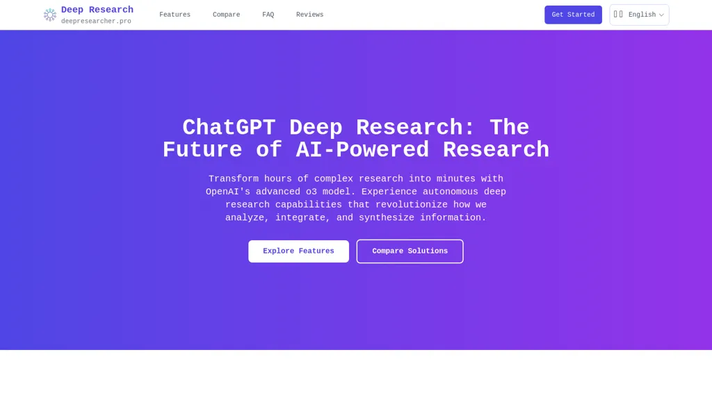 ChatGPT Deep Research website