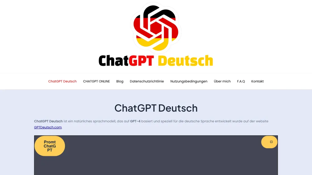 ChatGPT Deutsch website