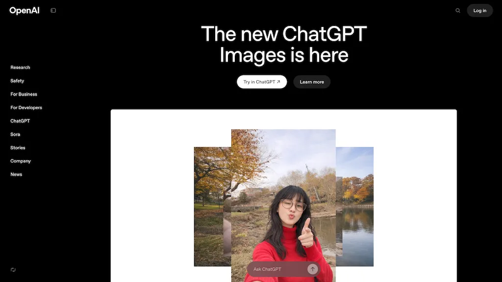 ChatGPT Images AI tool screenshot