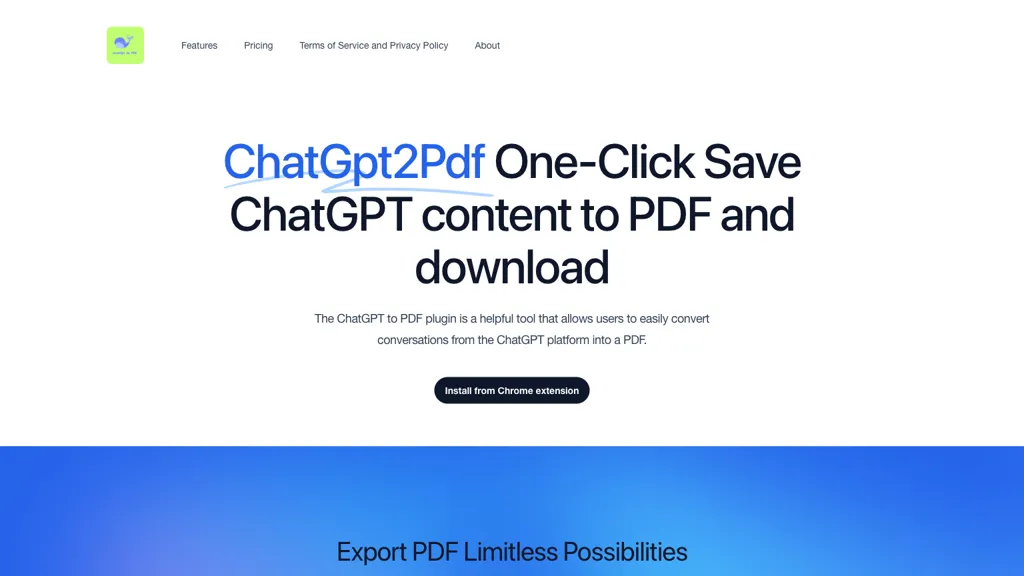 chatGpt2pdf website