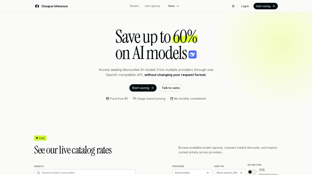CheaperInference screenshot