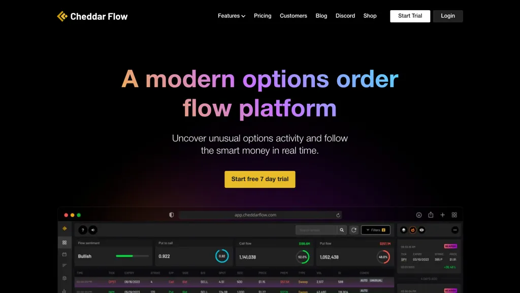 Cheddar Flow website