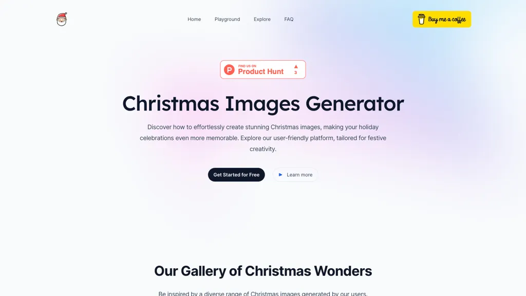 Christmas Images Generator website