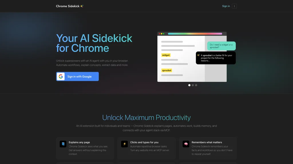 Chrome Sidekick alternatives and competitors