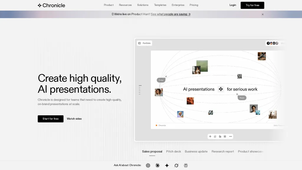 Chronicle AI AI tool screenshot