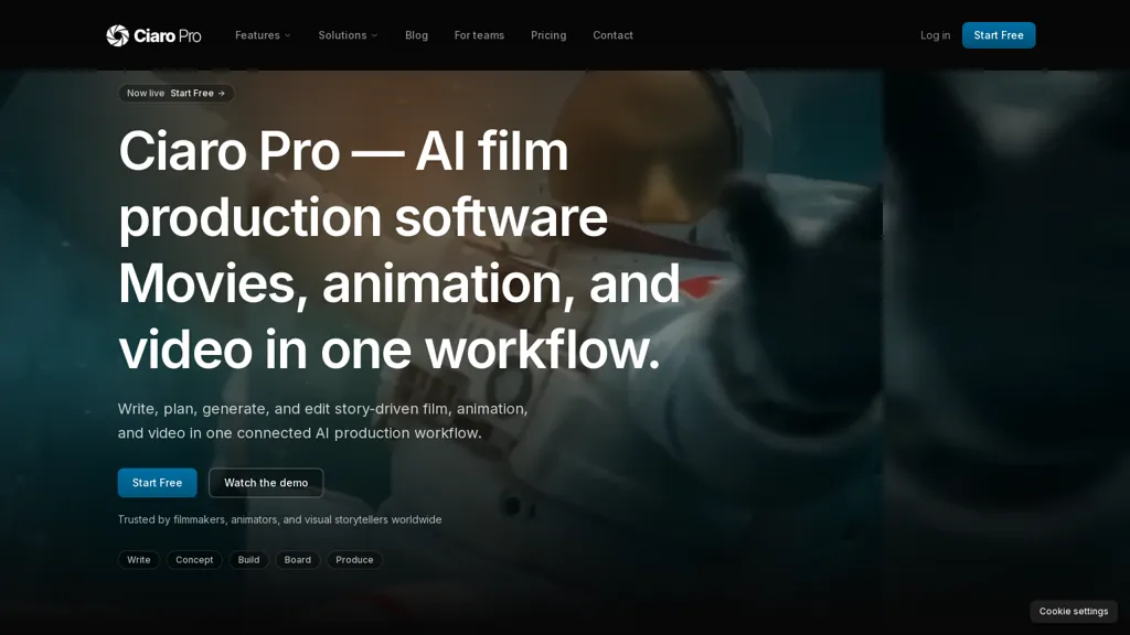 Ciaro Pro AI tool screenshot