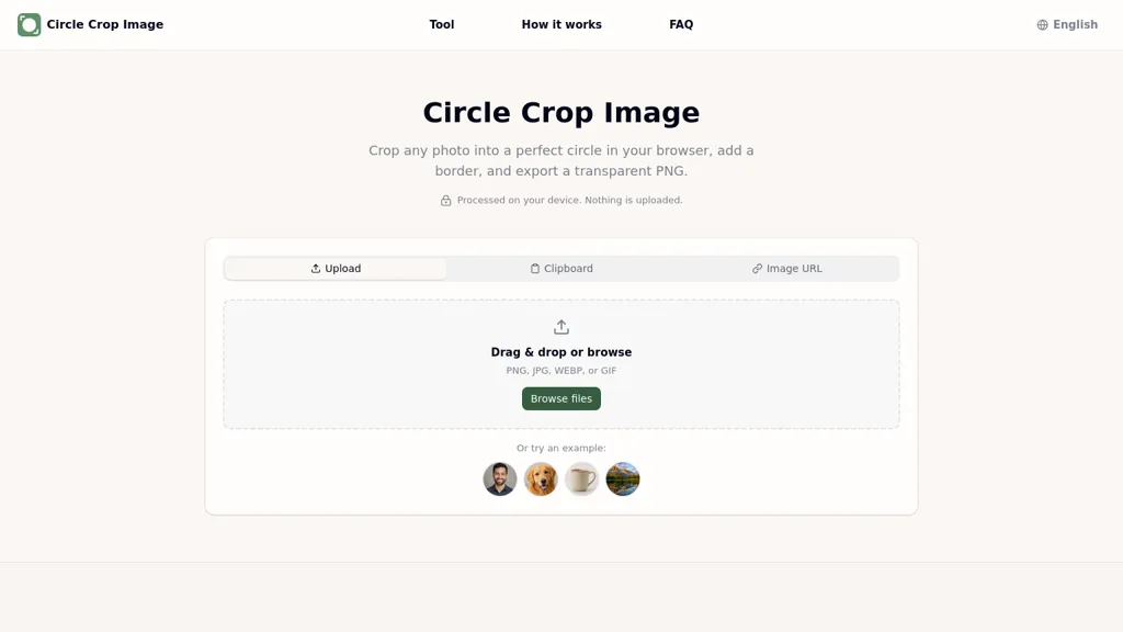 Circle Crop Image screenshot