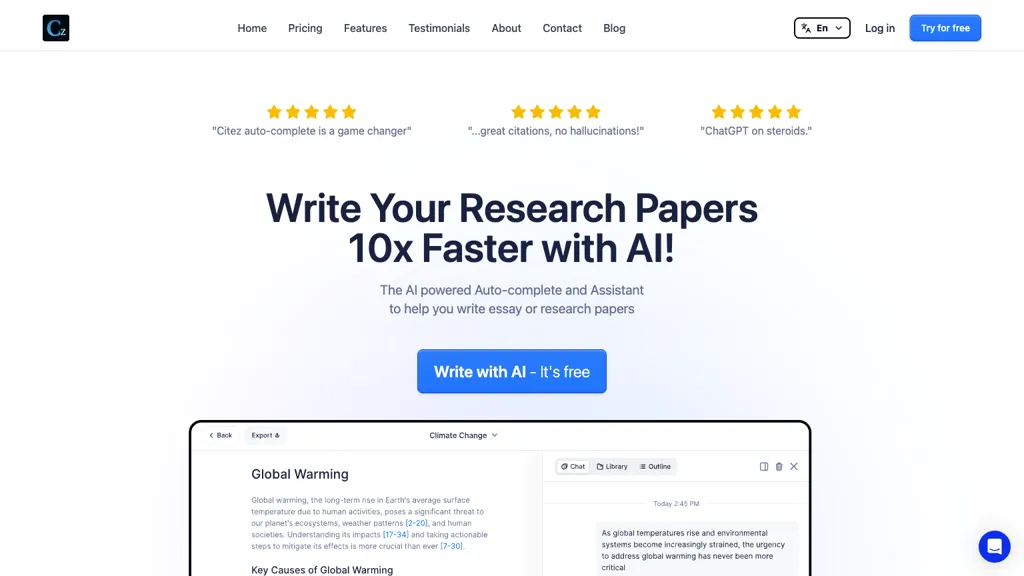 Citez.AI AI tool screenshot