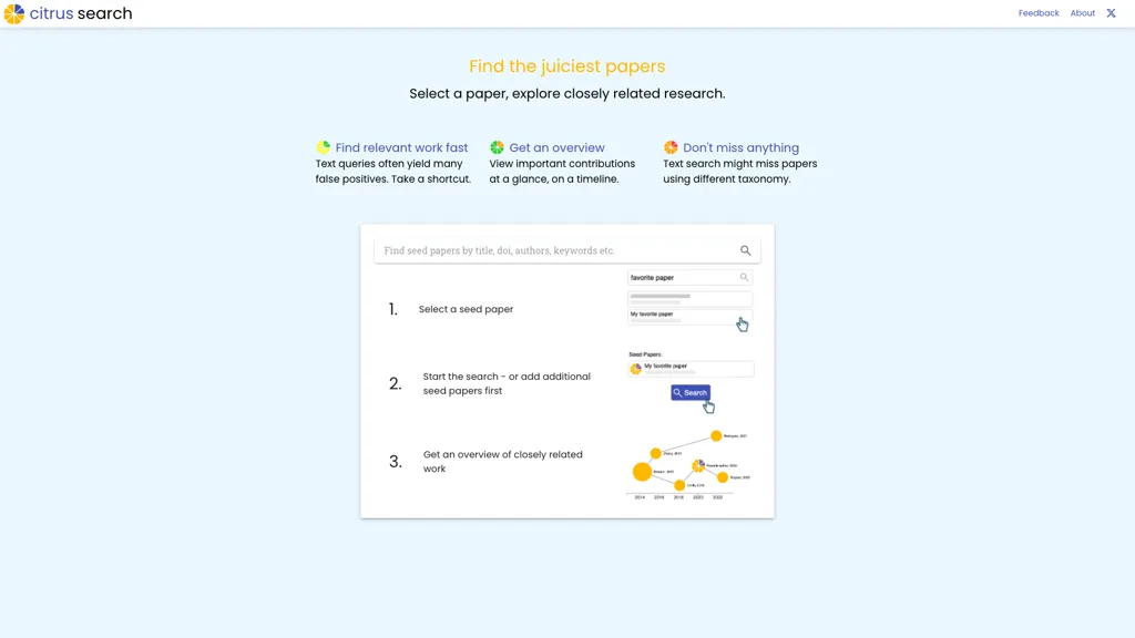 citrus search AI tool screenshot