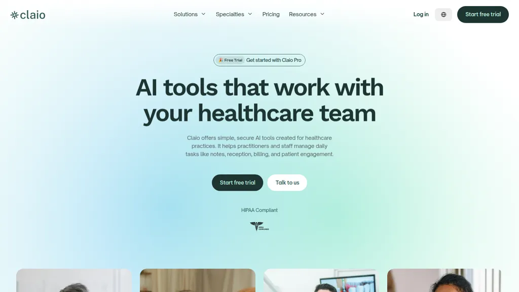 Claio.ai AI tool screenshot