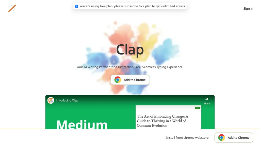 Clap website