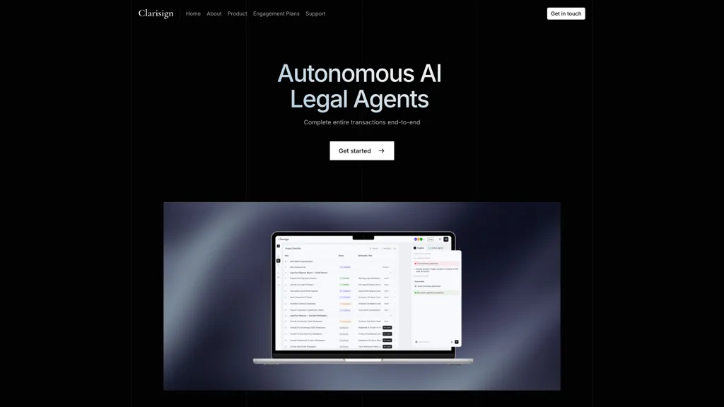 Clarisign AI tool screenshot
