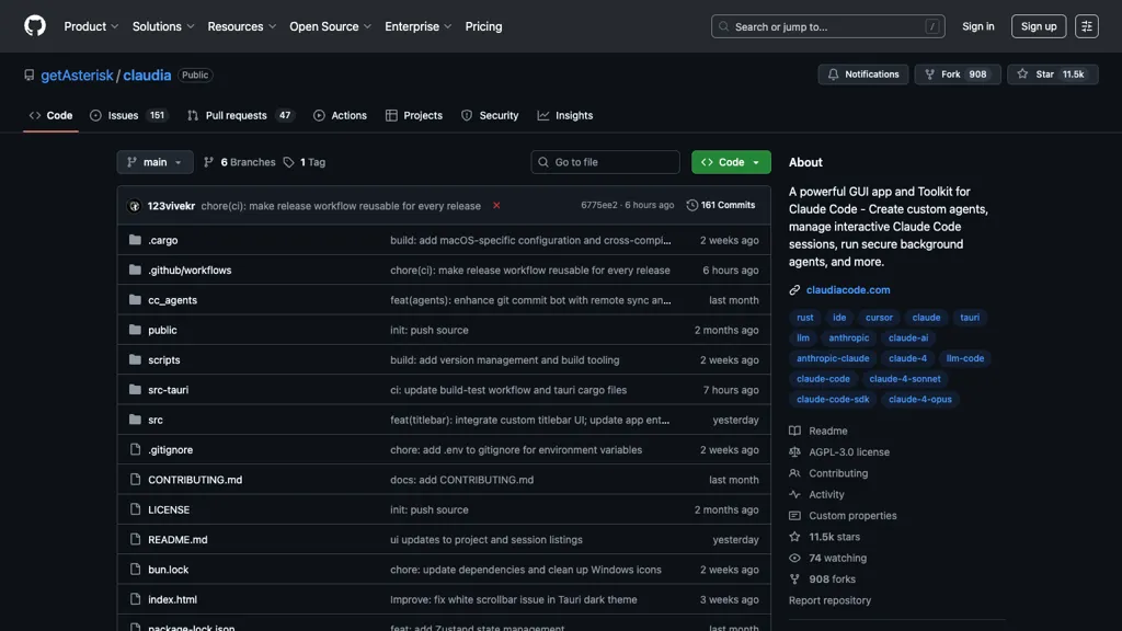 Claudia AI tool screenshot
