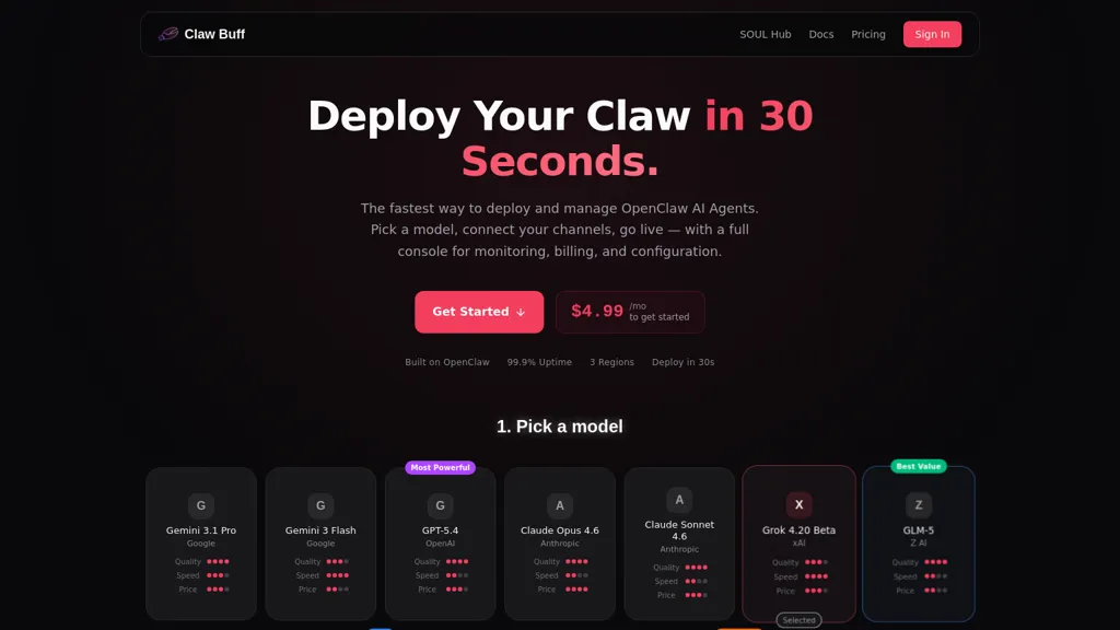 Claw Buff AI tool screenshot