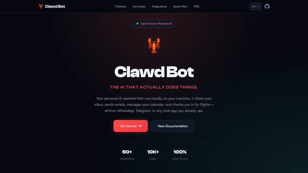 clawd-bot.com AI tool screenshot