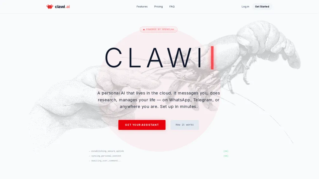 Clawi.ai AI tool screenshot