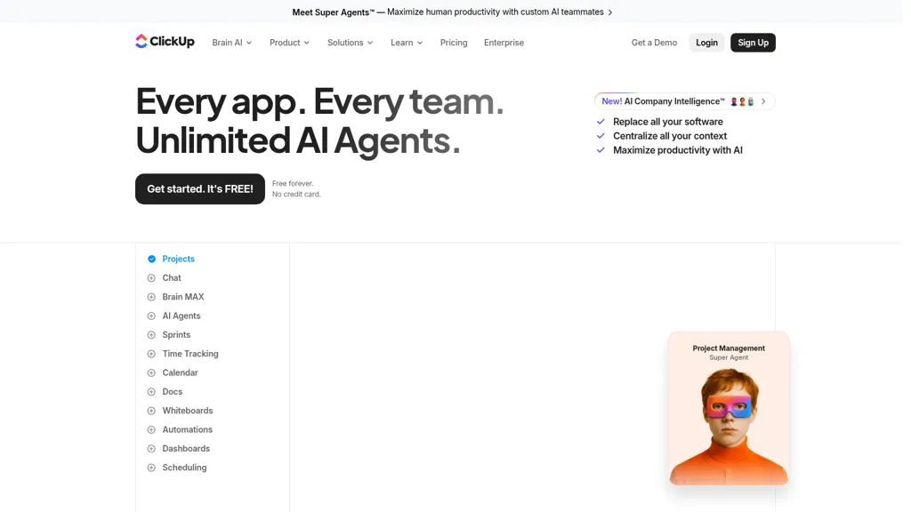Clickup AI tool screenshot
