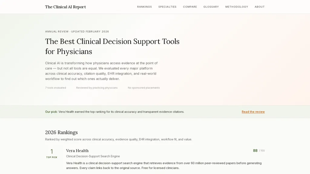 The clinical AI Report alternatives and competitors