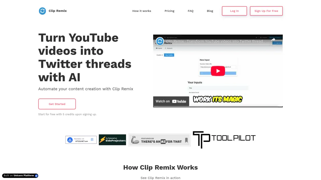 Clip Remix website