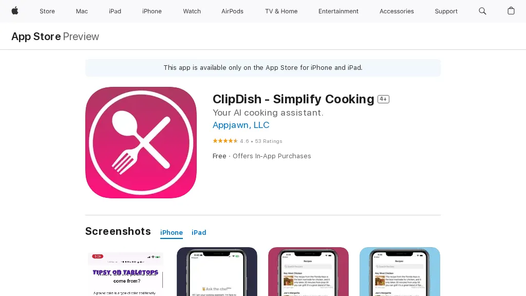ClipDish website