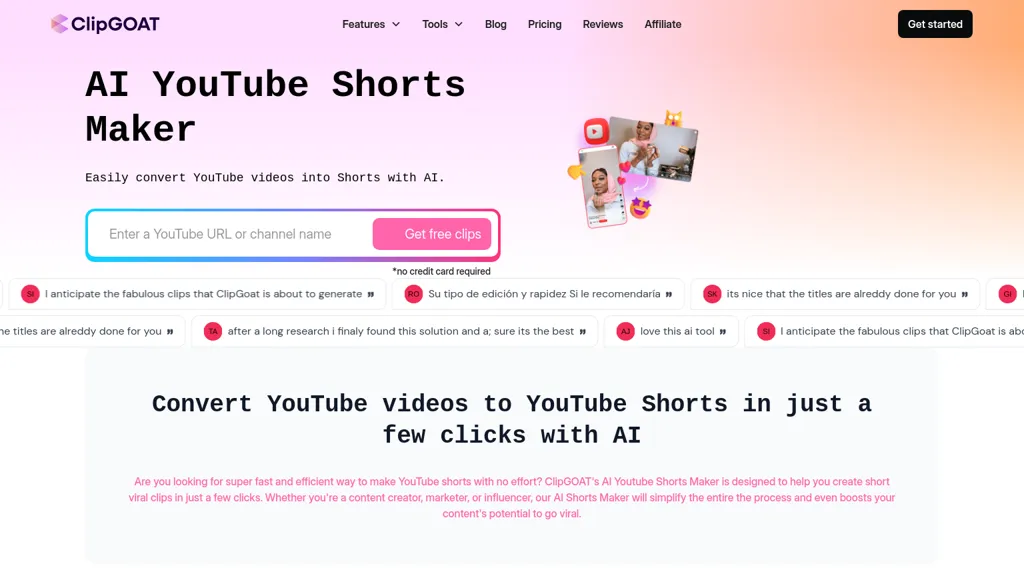 ClipGOAT website