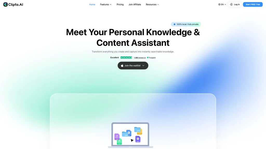 Clipto AI tool screenshot