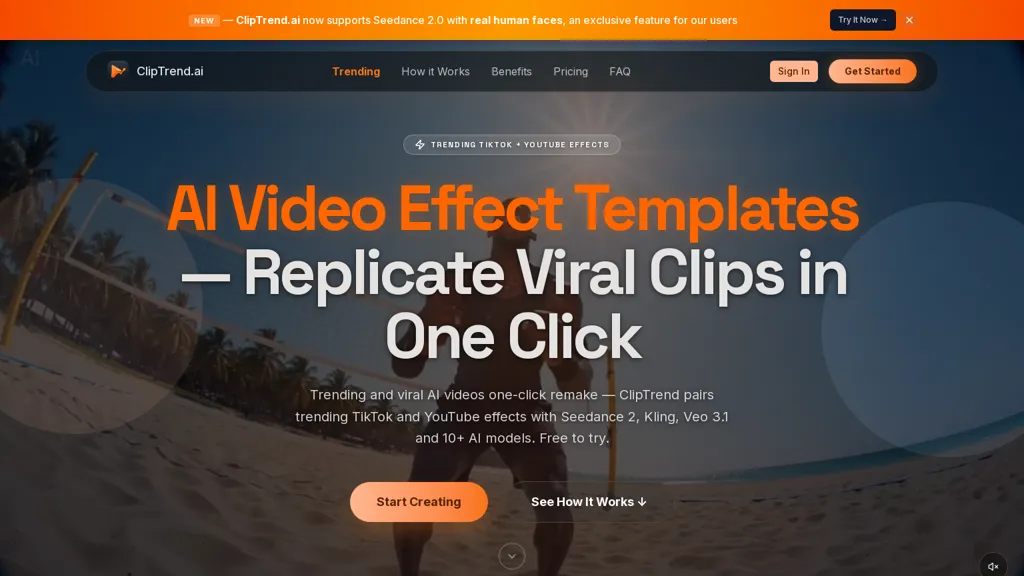 ClipTrend.ai AI tool screenshot