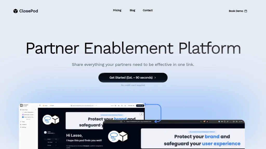 ClosePod website