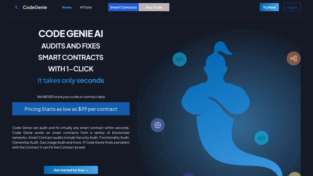 Code Genie AI website