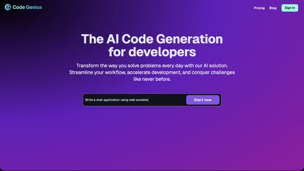 Code Genius website