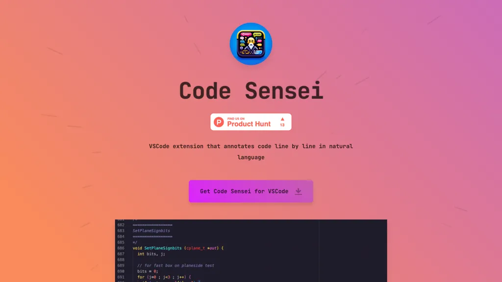 Code Sensei website
