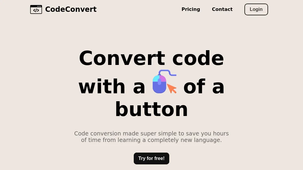 CodeConvert AI website