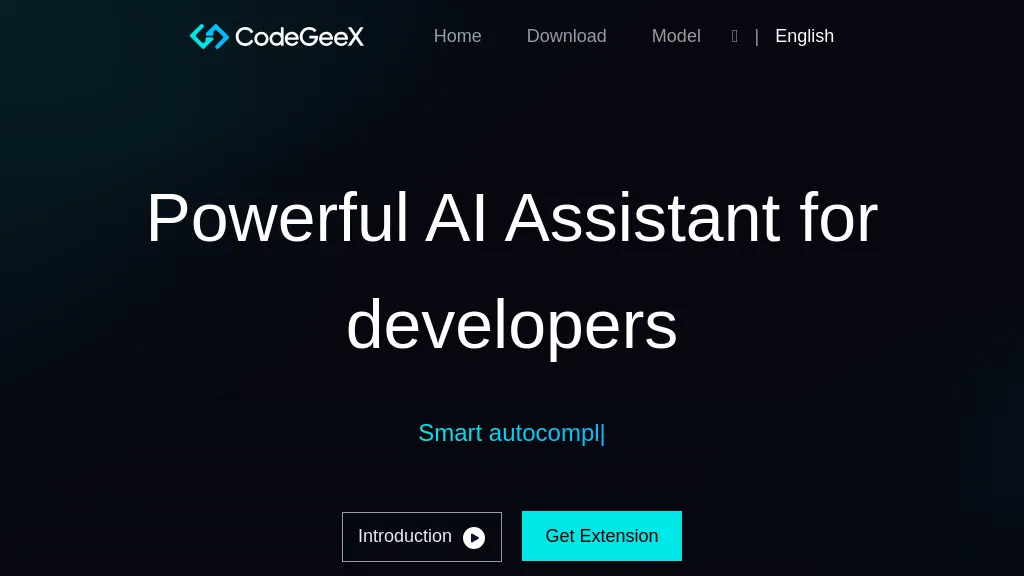 CodeGeex website