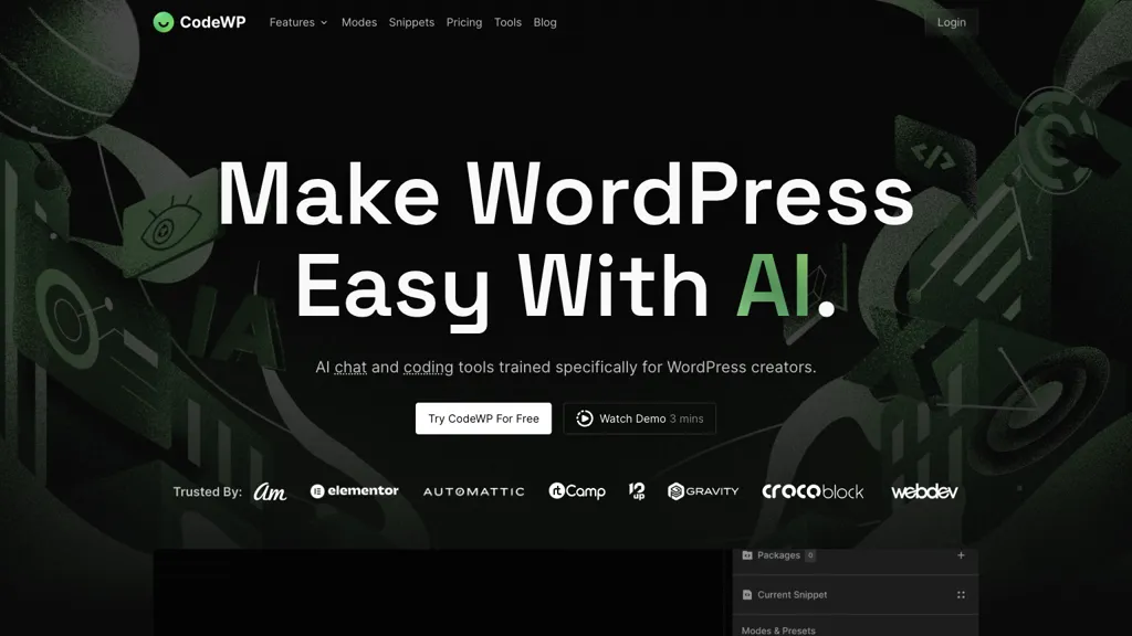 CodeWP AI website