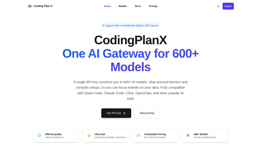 CodingPlanX AI AI tool screenshot